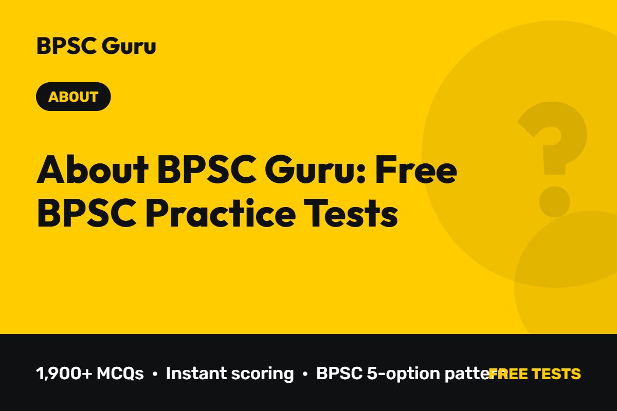 About BPSC Guru: free BPSC practice tests