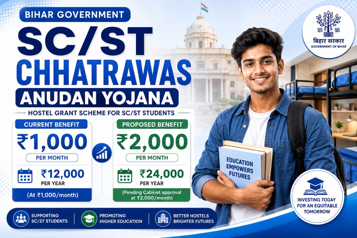 Bihar SC/ST Chhatrawas Anudan Yojana: Monthly Hostel Grant