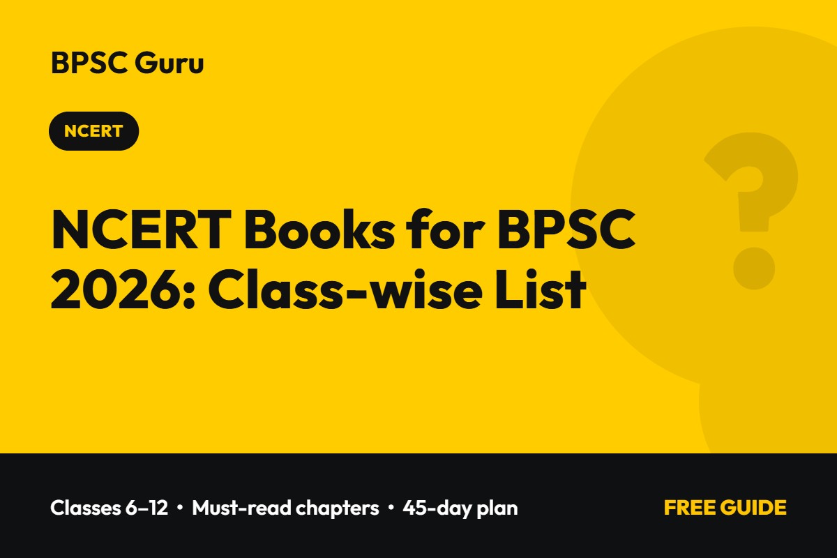 NCERT Books for BPSC 2026 – Class-wise List and Study Plan